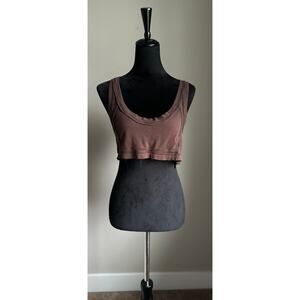 Urban Outfitters Out From Under Brown Ribbed Sleeveless Cropped Top Size M